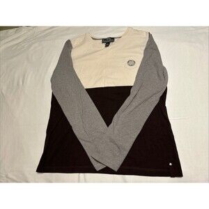 Athleisure Lauren Ralph Lauren LRL Active Raglan Shirt Colorblock  Blk  Sz Lg